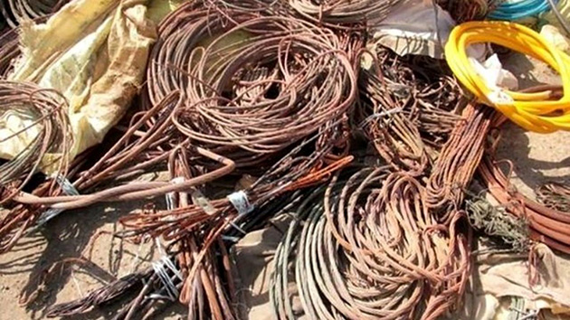 سارقان سیم های شبکه توزیع برق در سیرجان دستگیر شدند