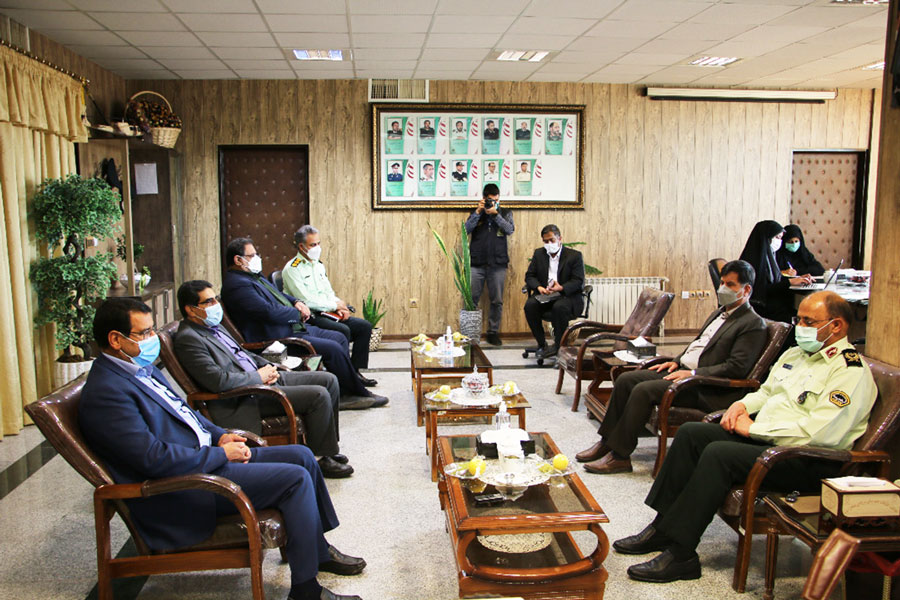 دیدار رئیس کل دادگستری استان در دیدار با فرمانده انتظامی استان کرمان به مناسبت هفته نیروی انتظامی
