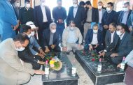 ادای احترام وزیر آموزش و پرورش به شهدای گمنام شهر قلعه گنج