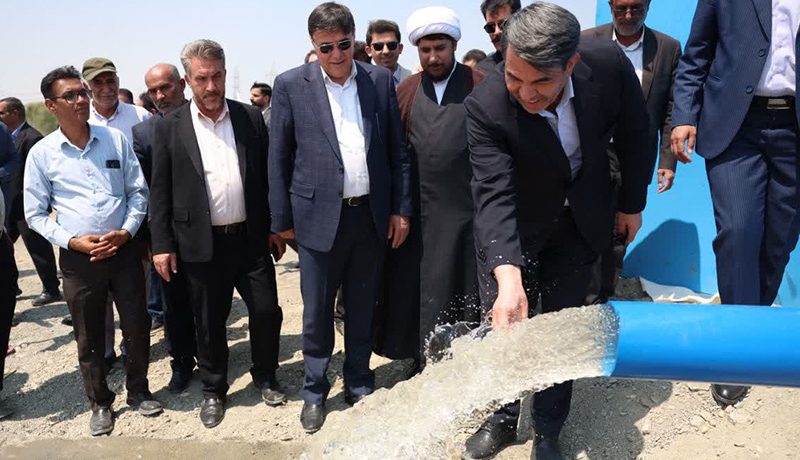 بهره‌برداری و آغاز عملیات اجرایی ۱۳ پروژه تأمین آب در کهنوج با حضور استاندار کرمان